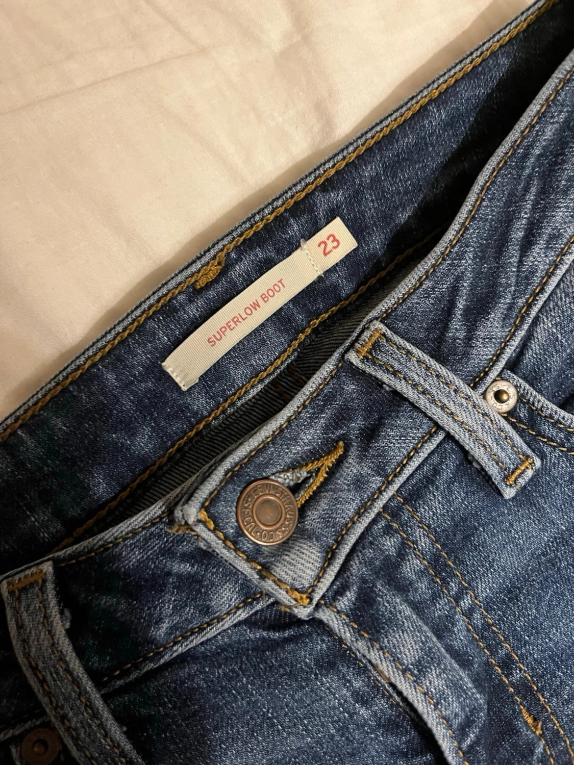 Blå bootcut jeans Superlow Boot - 1