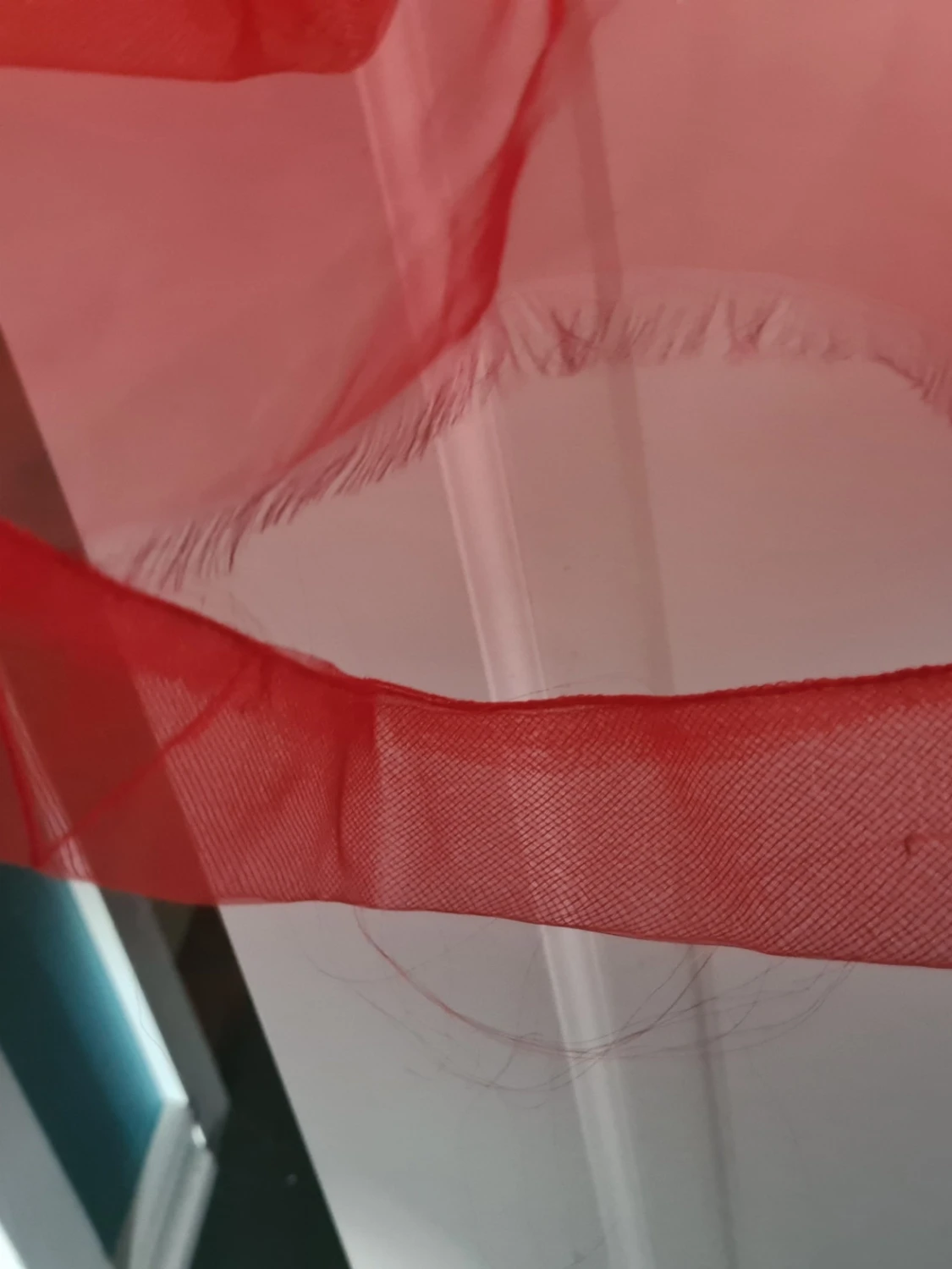 Röd balklänning med volanger - 3