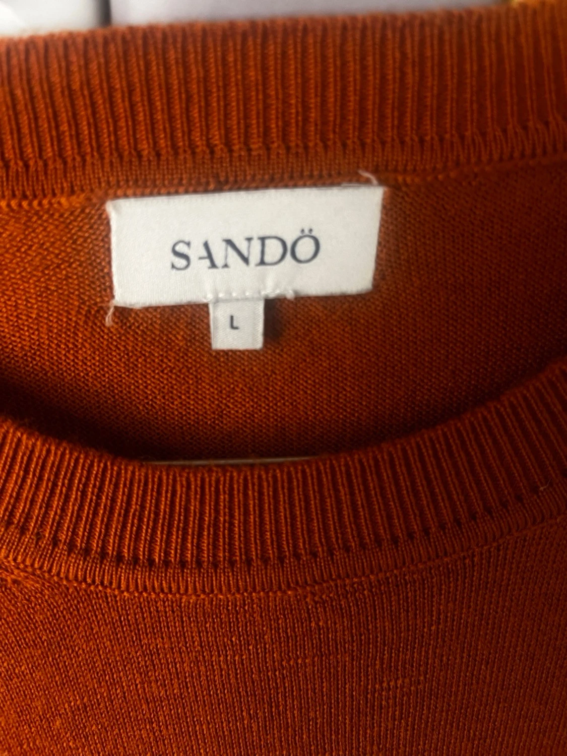 Rostbrun stickad tröja från Sandö - 1