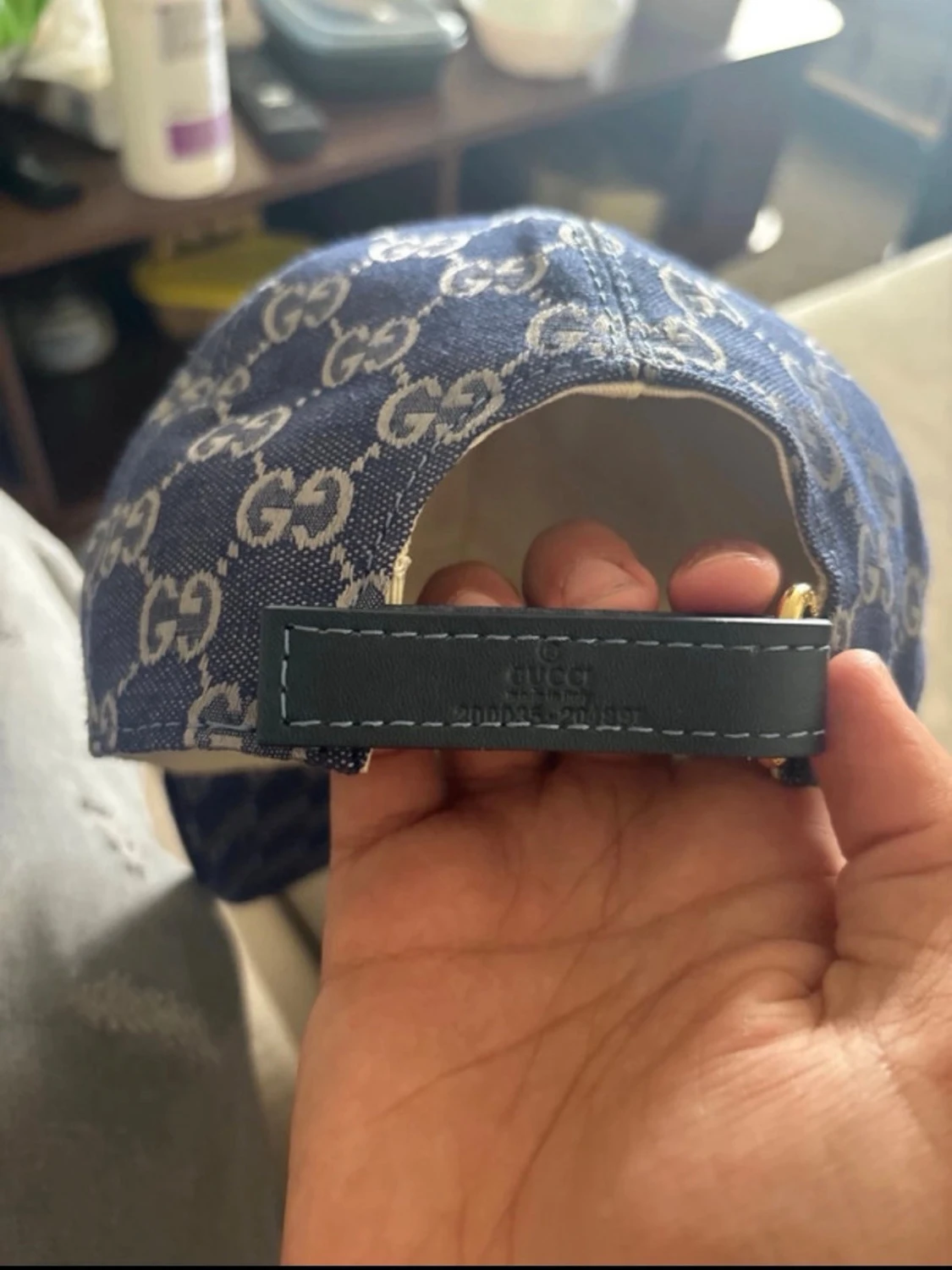 Blå GG-mönstrad keps  - 2