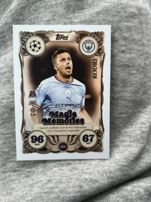 Match Attax fotbollskort Rodri - Fint kort, välbehandlat 