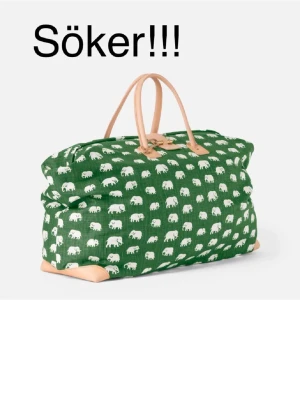 Grön resväska med elefantmönster - Söker!!! Grön eller svart spelar ingen roll vilken storlek ❤️