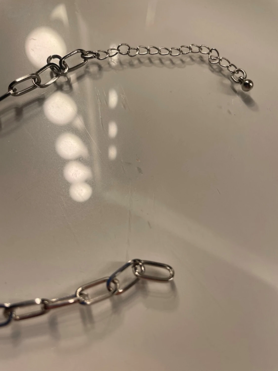 Kedje halsband med hjärthänglås - 1