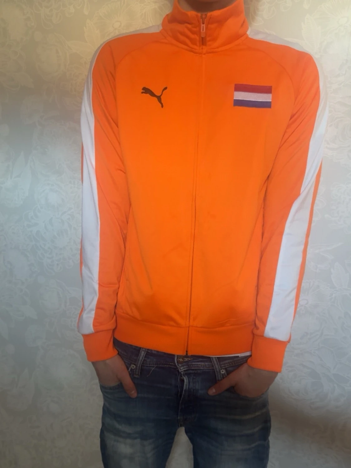 Orange träningsjacka Puma Nederländerna - 1
