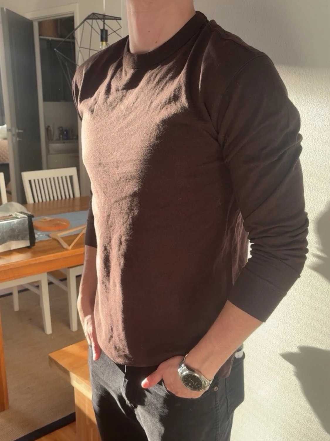 Brun långärmad tröja