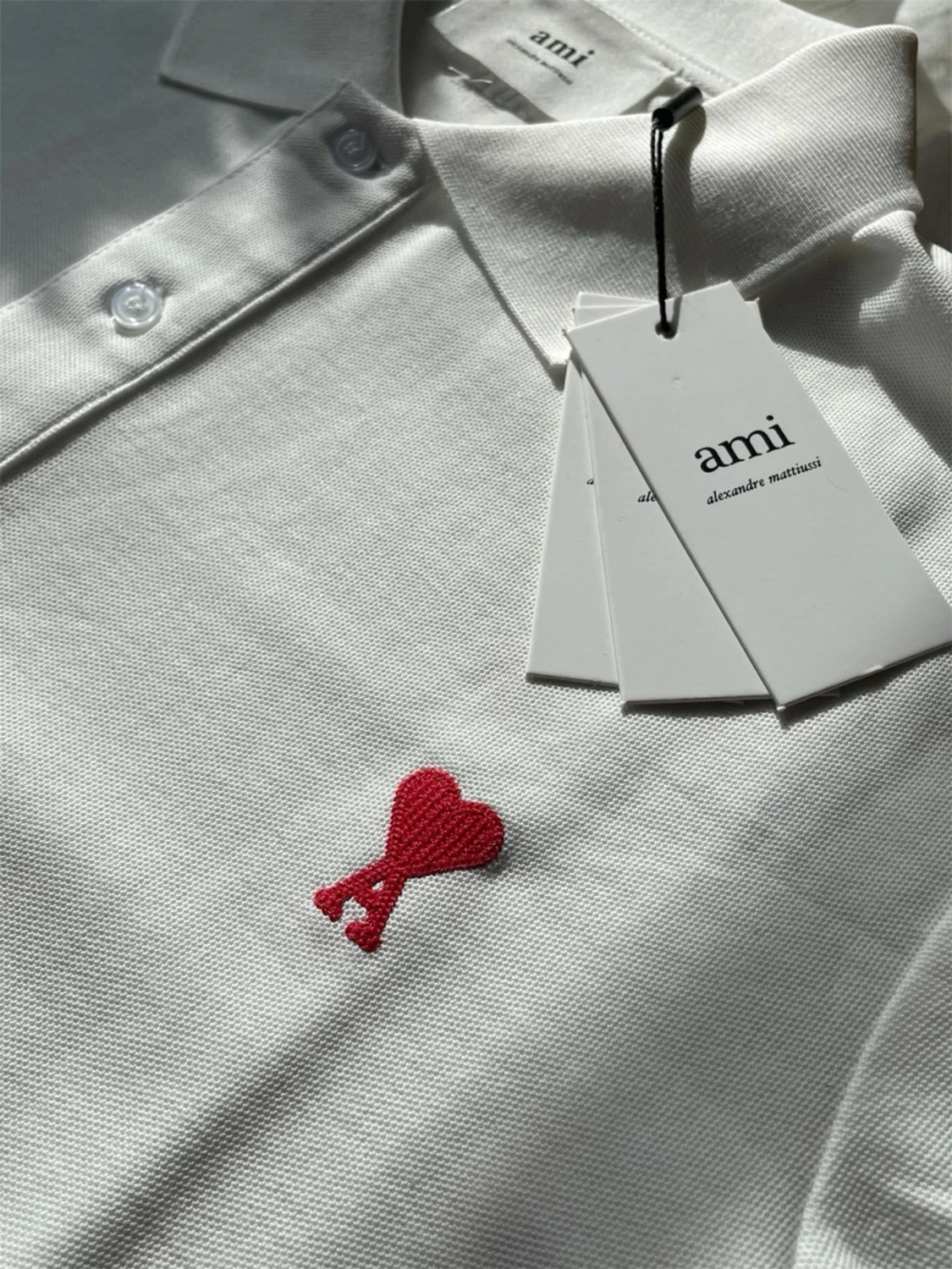 Vit pikétröja från Ami - 1