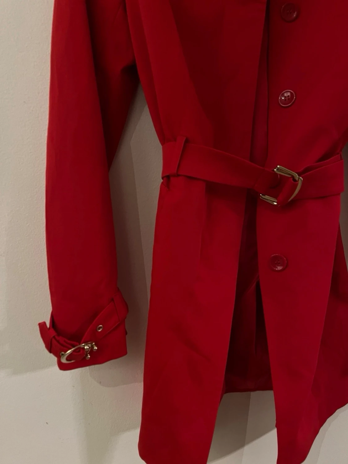 Röd trendig trenchcoat ✨ - 3