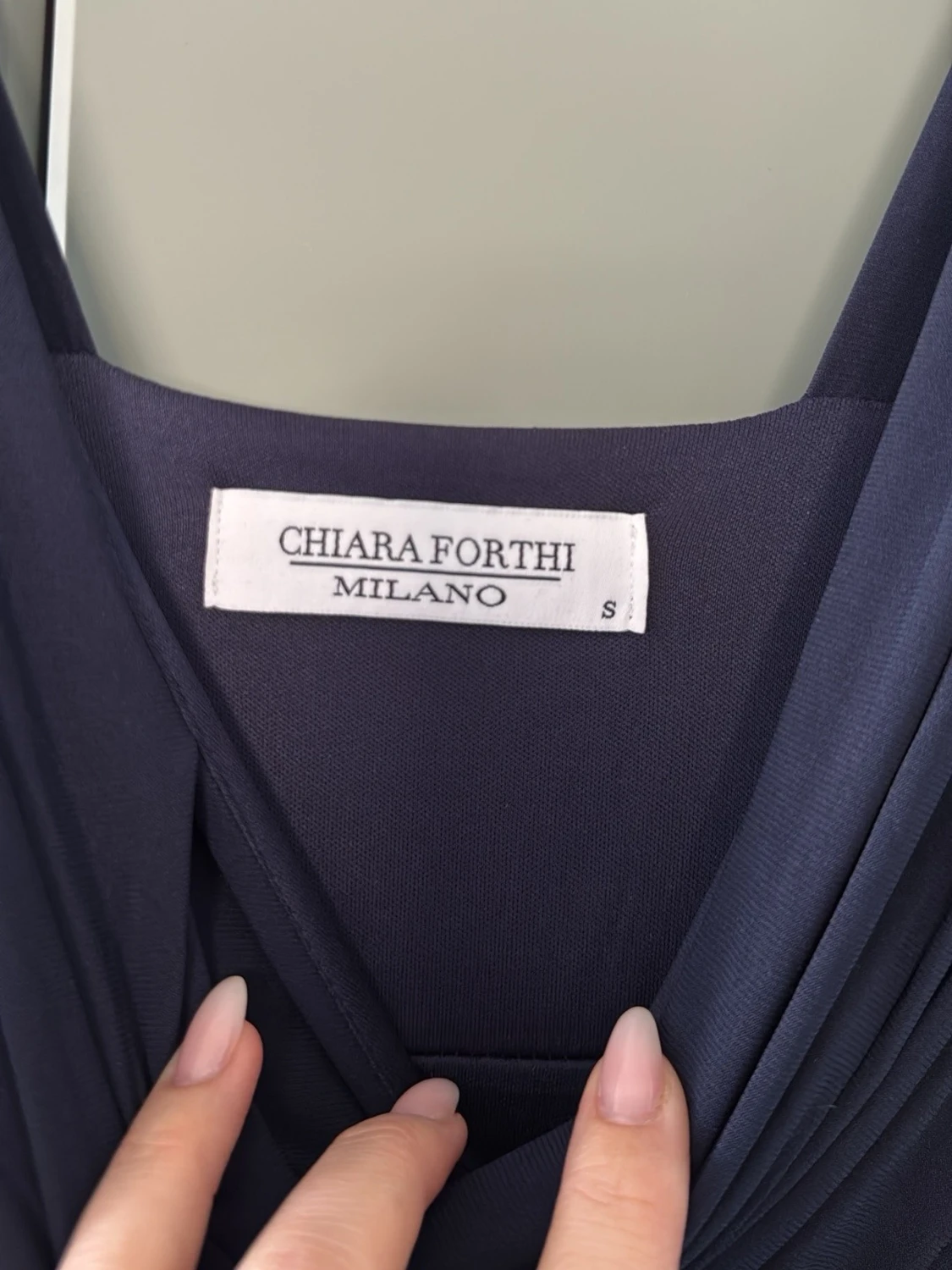 Marinblå långklänning Chiara Forthi - 1