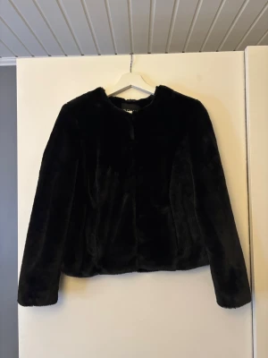 Svart pälsjacka från Soul River - Snygg svart pälsjacka från Soul River