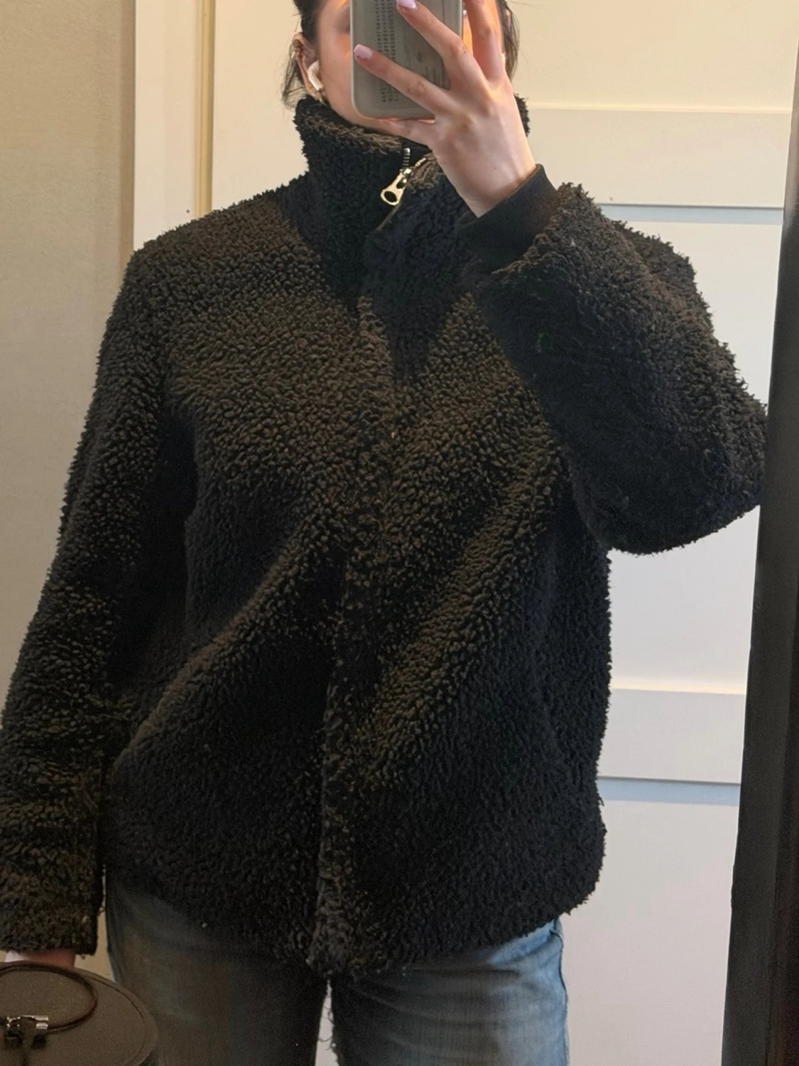 Svart teddyjacka  - 1