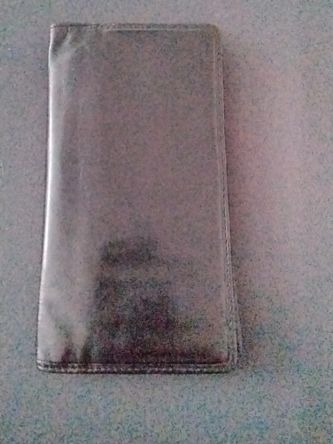 Svart lång plånbok i läder