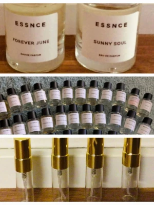 Essnce splitpaket  - 4 stycken 3 ml glasdekanter med spray ✨️Välj bland dofterna som finns på listor bland bilderna 