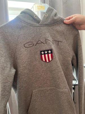 Grå hoodie från GANT  - Säljer denna fina gant hoodien. Kommer ej till användning. 