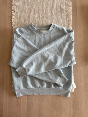 Dam ljusblå sweatshirt  - Storlek XXS ifrån GinaTricot. ⚠️ Har några mörka fläckar därav är priset lågt (syns på bild 5) Skickar inom 48h kika in min profil för mer fina kläder. Skriv om ni har några frågor!