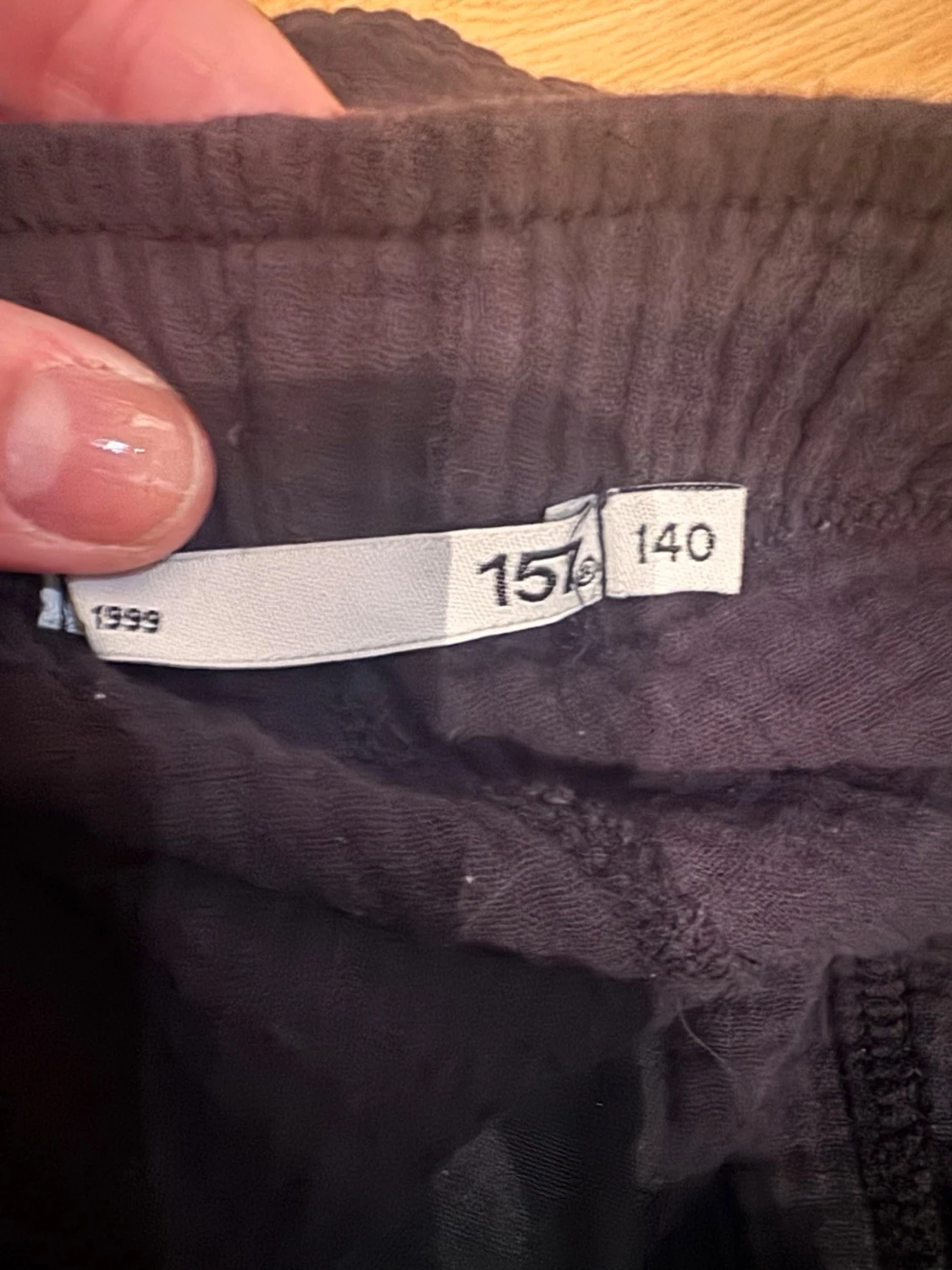 Svarta bomullsshorts med snörning - 2