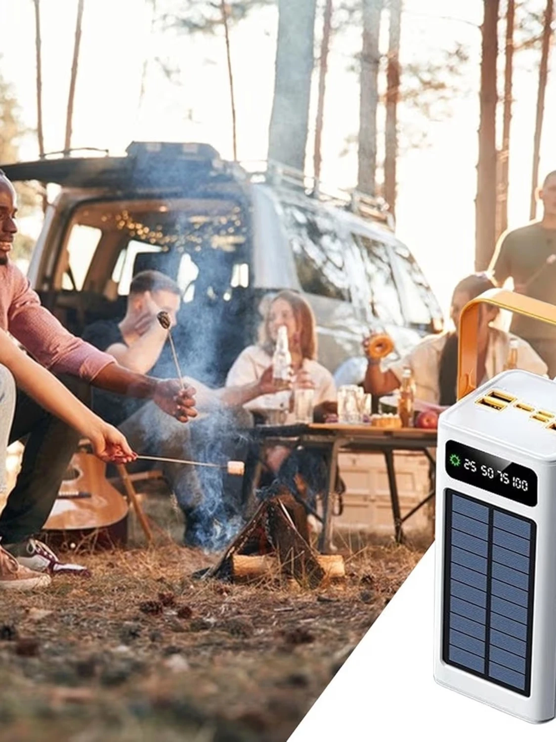 Vit powerbank med solpanel 120W - 5