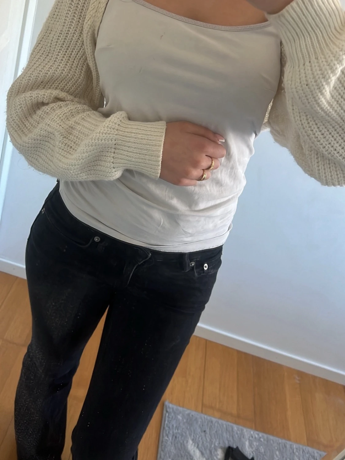 Vit ribbad linnetopp