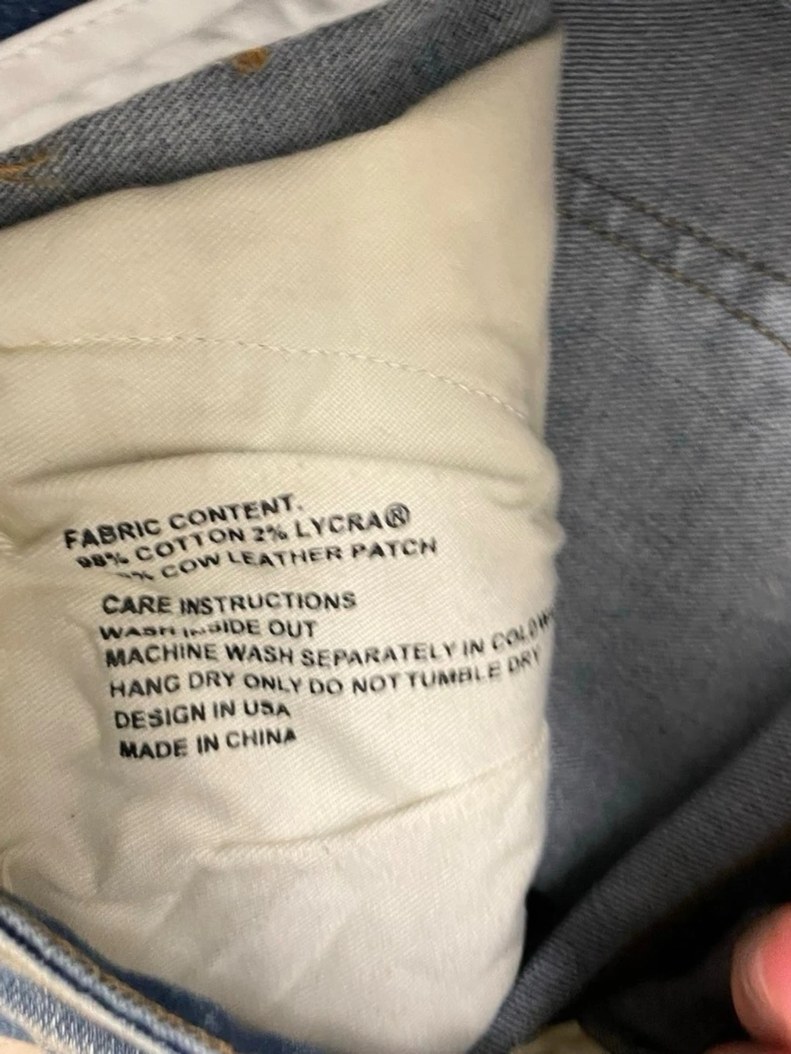 Blå slitna jeans från Purple - 6