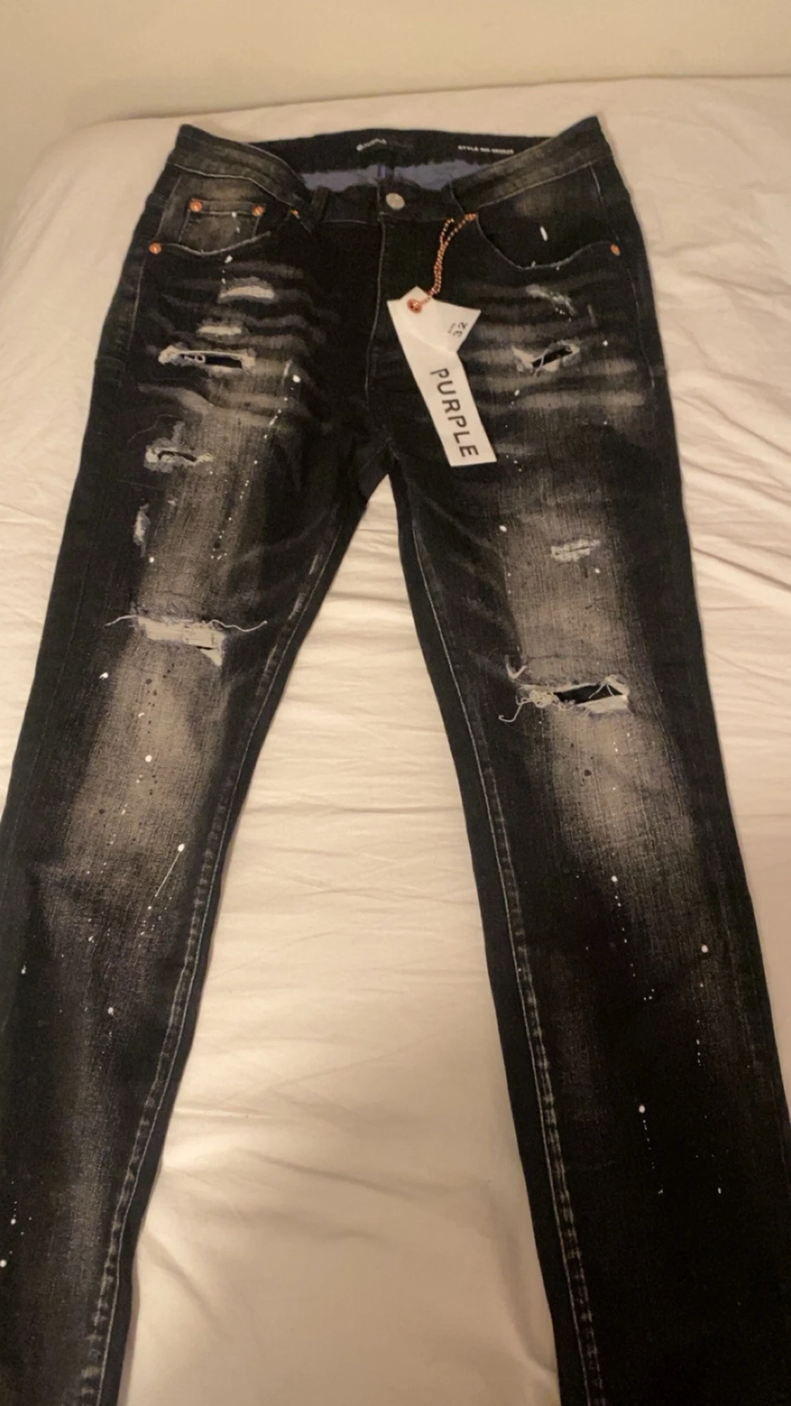 Purple jeans