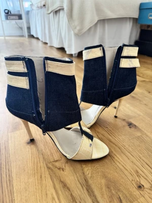 Vintage klackar med denim och krokodilmönster - Jätte fina klackar med y2k vibe! 😍 