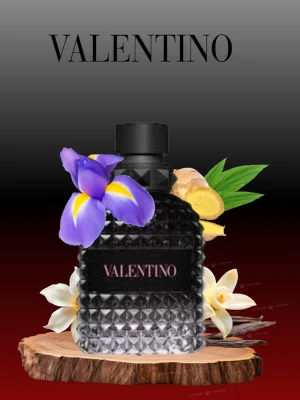 Valentino parfym svart glasflaska Smaple  - Dm för hur mycket du vill köpaLyxig parfym från Valentino i en elegant svart glasflaska med nitar och struktur. Flaskan har en modern, edgy design och dekoreras med blommiga och kryddiga inslag som iris, vanilj och ingefära. Perfekt för dig som gillar exklusiva dofter och snygg design.