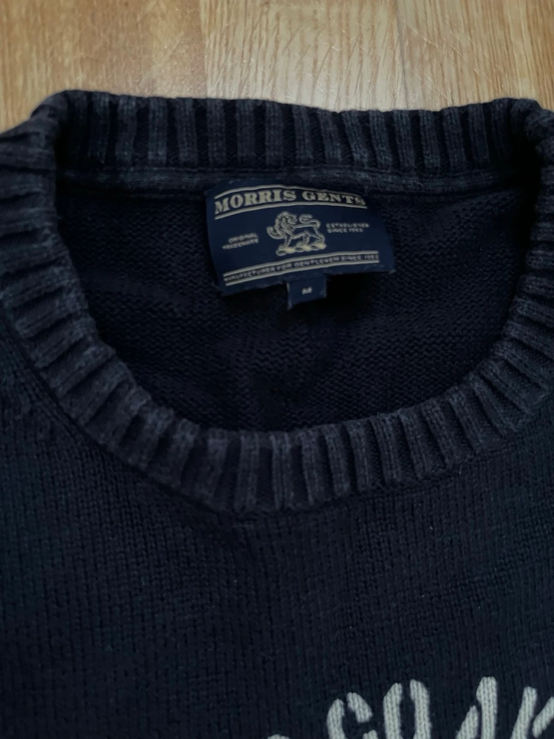 Svart stickad tröja Morris Oxfordshire - 2