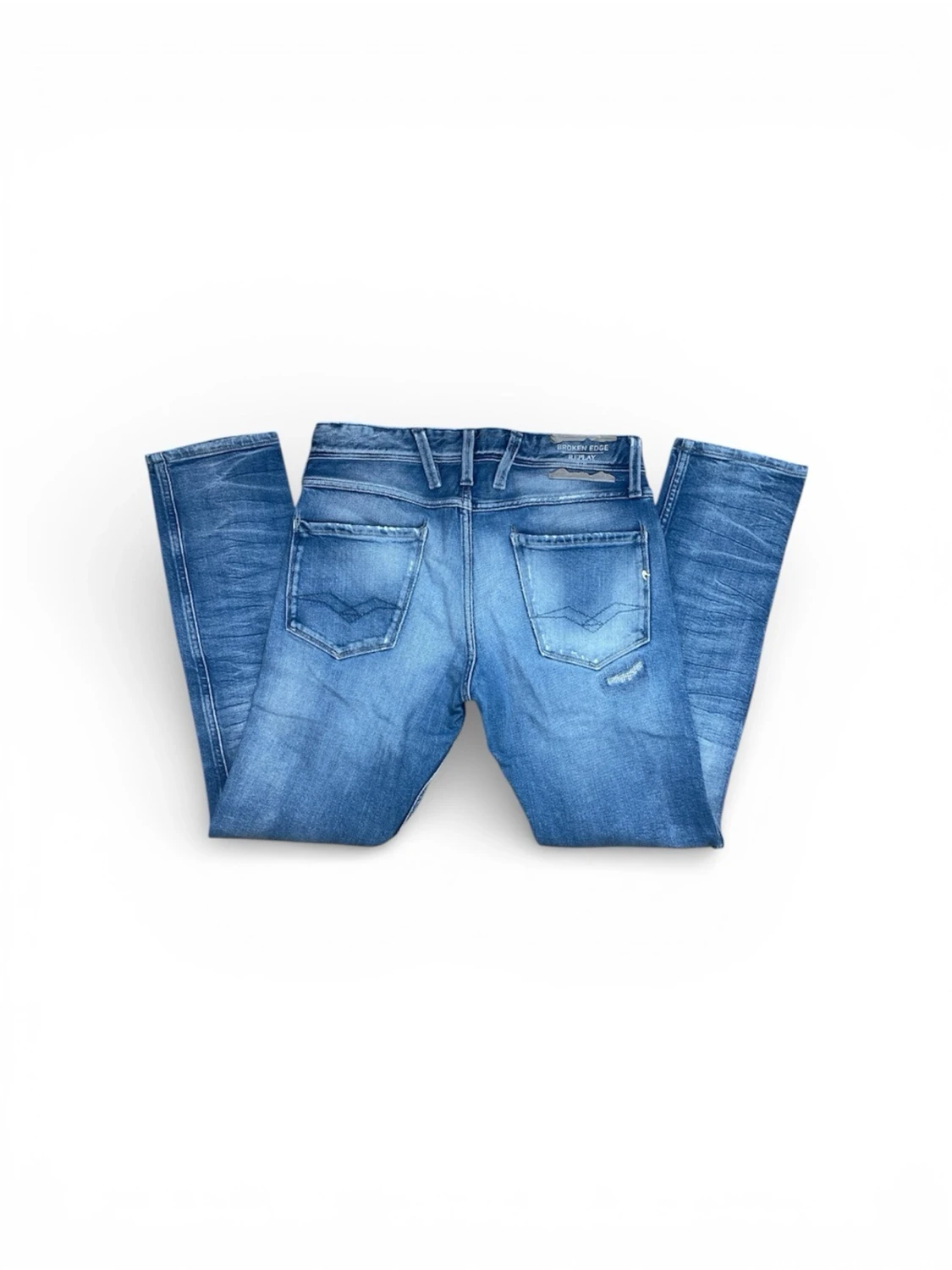 Blå slitna jeans från Broken Edge - 2