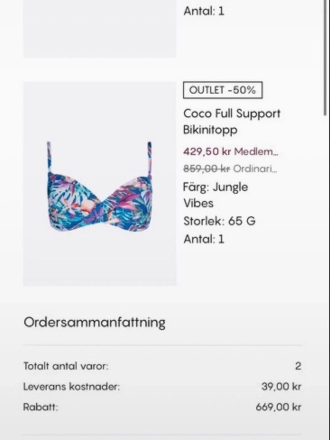 Twilfit Bikini Full support change, st 65G/ 36 - 4