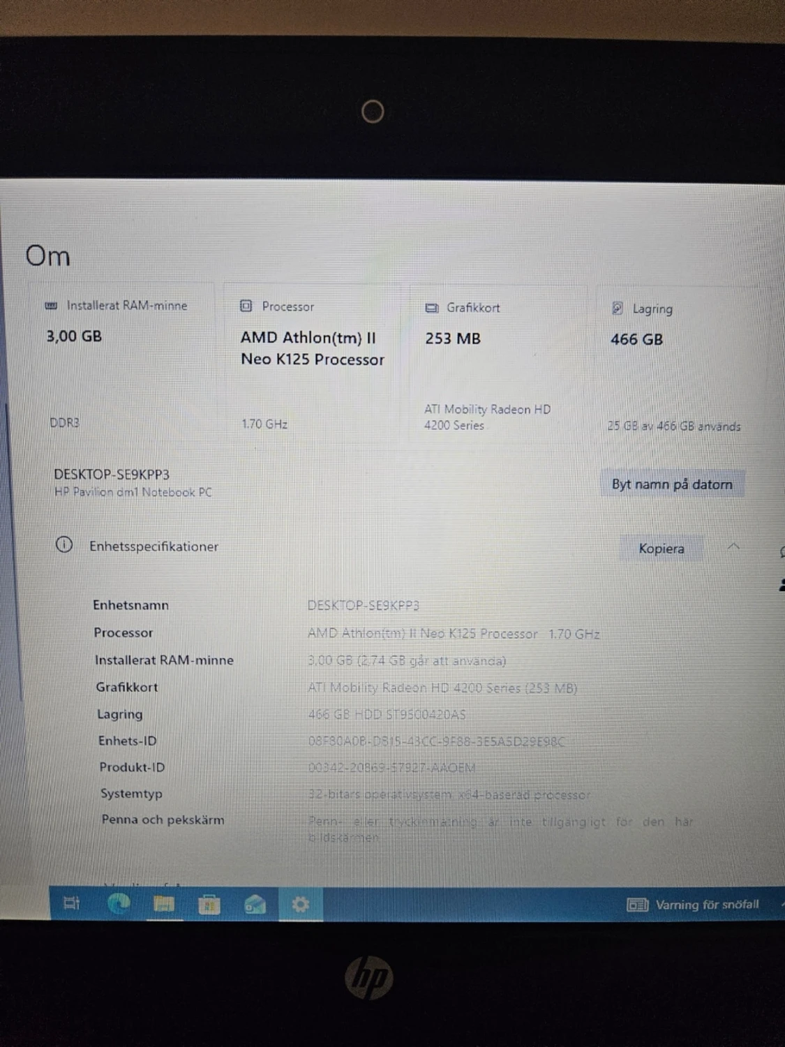 HP bärbar dator  - 2