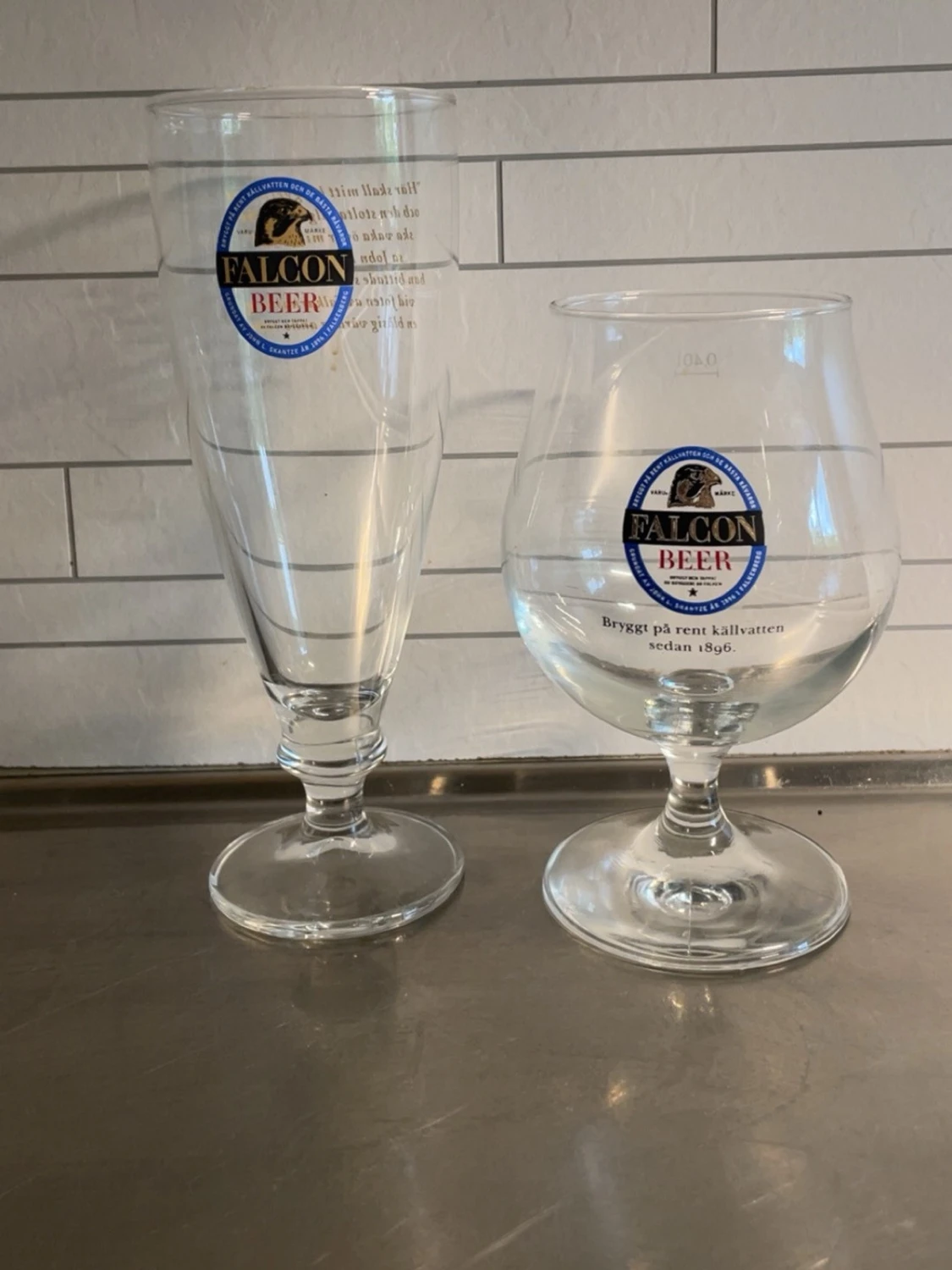 Falcon Beer ölglas 80kr st
