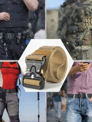 Smart flexibelt BEIGE/SAND allroundbälte för många tillfällen! - BEIGE BÄLTE, 125 cm långt & 3.8 cm brett. Passar midjemått mindre än 120cm.  Använder själv ett sånt bälte och är mycket nöjd! Bältet finns i flera färger. SE DESSA ANNONSER! SVART  SKOGSGRÖNT  MARINBLÅTT  BRUNT/KAFFE BEIGE/SAND GRÅTT Det bästa med bältet är att det är "steglöst" och kan anpassas mer exakt än bälten med hål. Materialet är slitstark nylon & spännet i hårdplast. Bältet skramlar inte. Låsmekanism & nitar i spännet är i metall för lång hållbarhet. >>>>.ETT MYCKET BRA ALLROUNDBÄLTE!