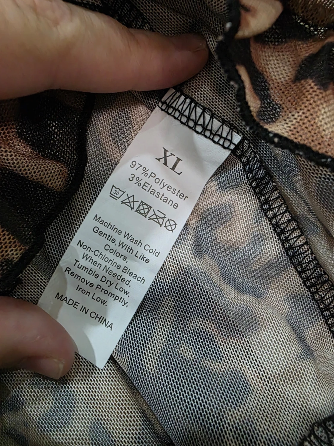 Leopardmönstrad pyjamas med spets - 5