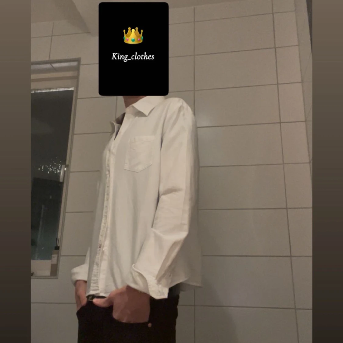 Vit Burberry skjorta med ficka - 1