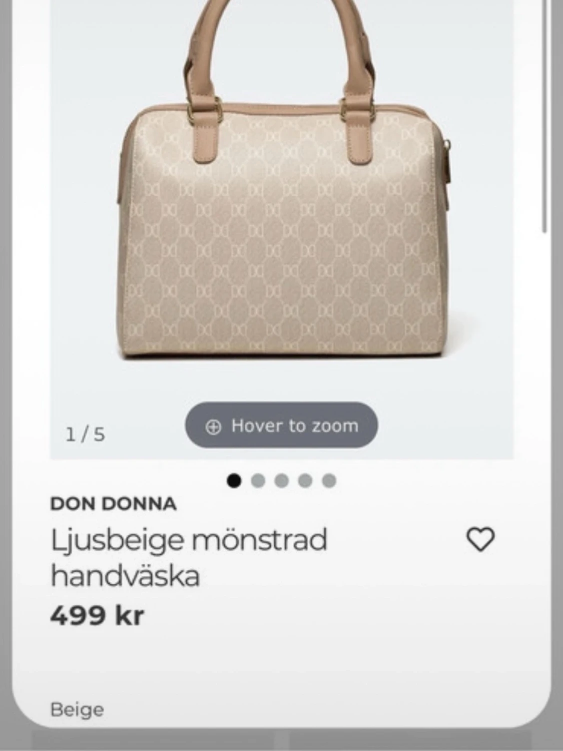 Beige Handväska