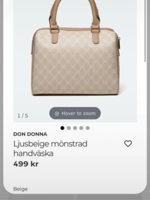 Beige Handväska - Beige handväska från glitter