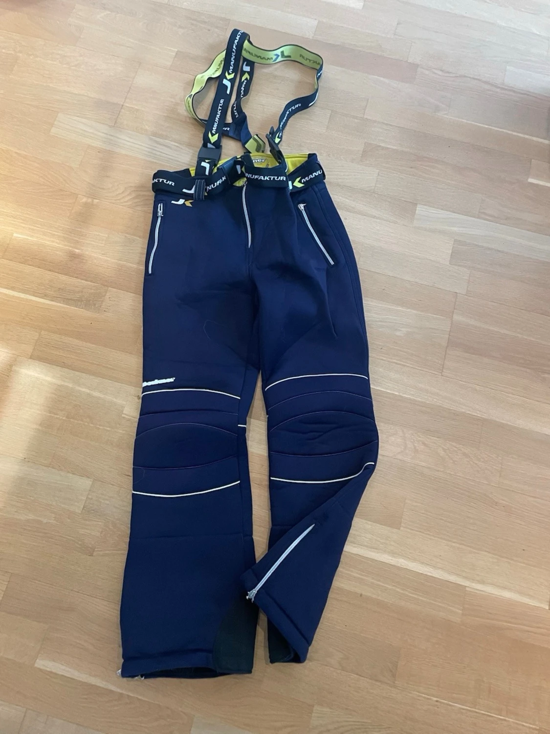 Vintage skidbyxa med hängslen