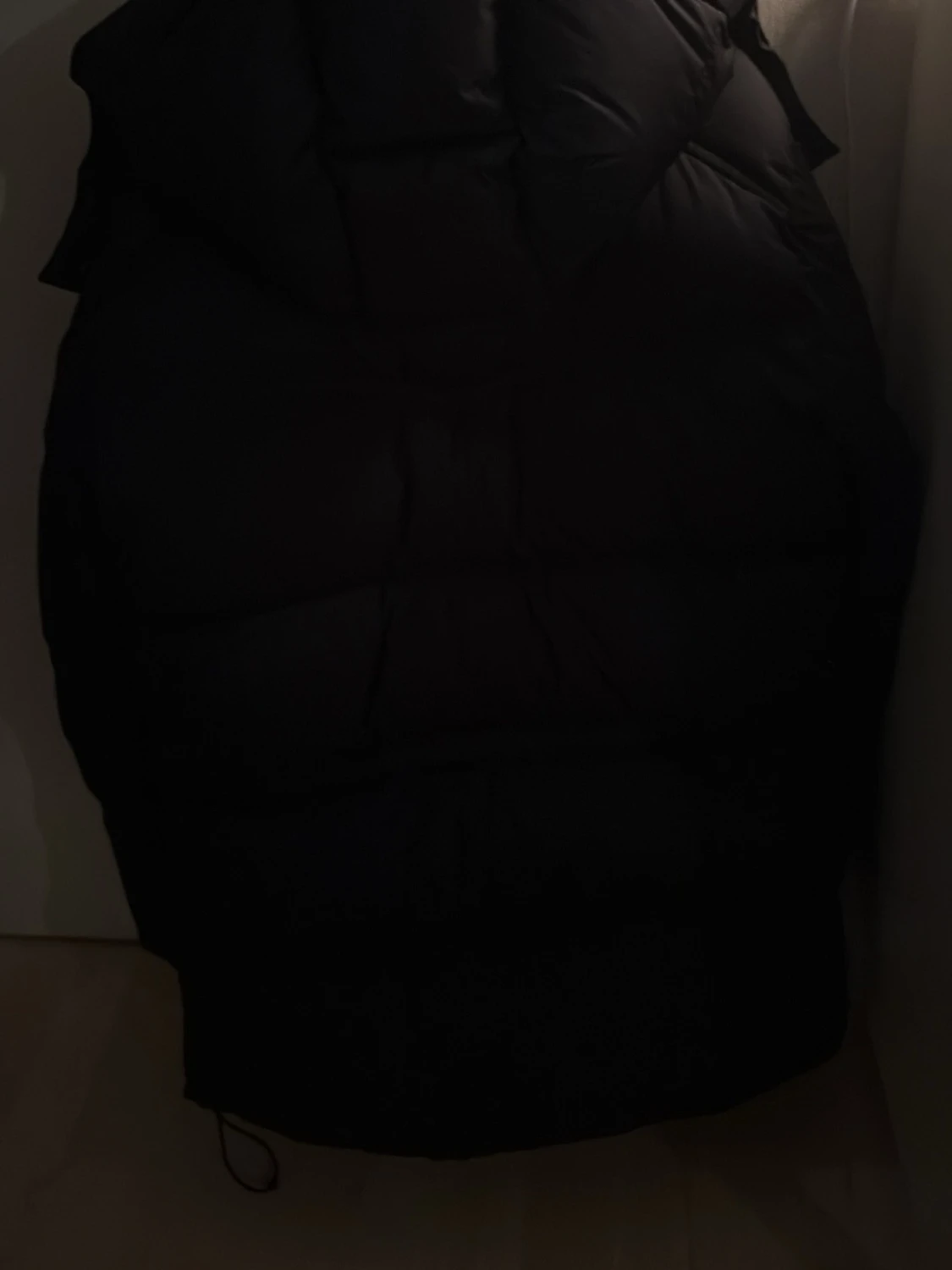 Svart dunjacka med huva - 3