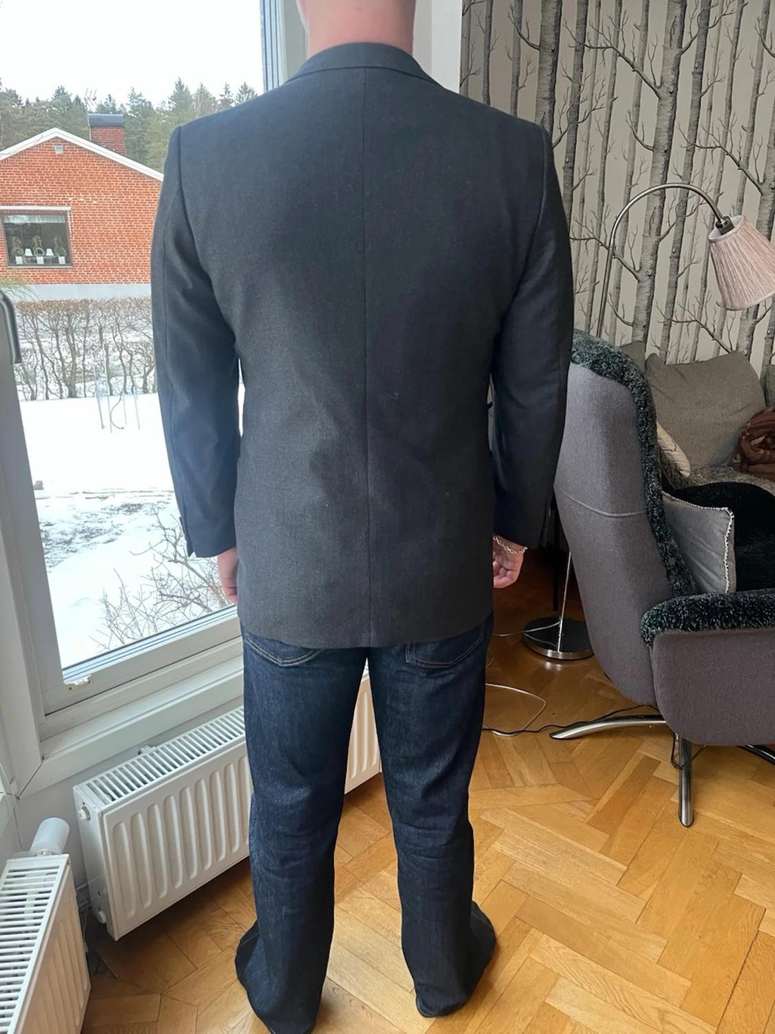 Mörkgrå kavaj från Theowormland - 4