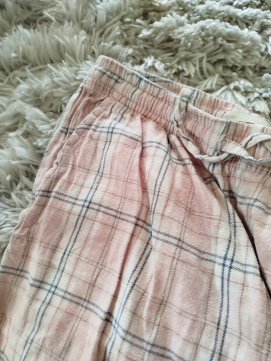 Rutiga rosa pyjamasbyxor - 1