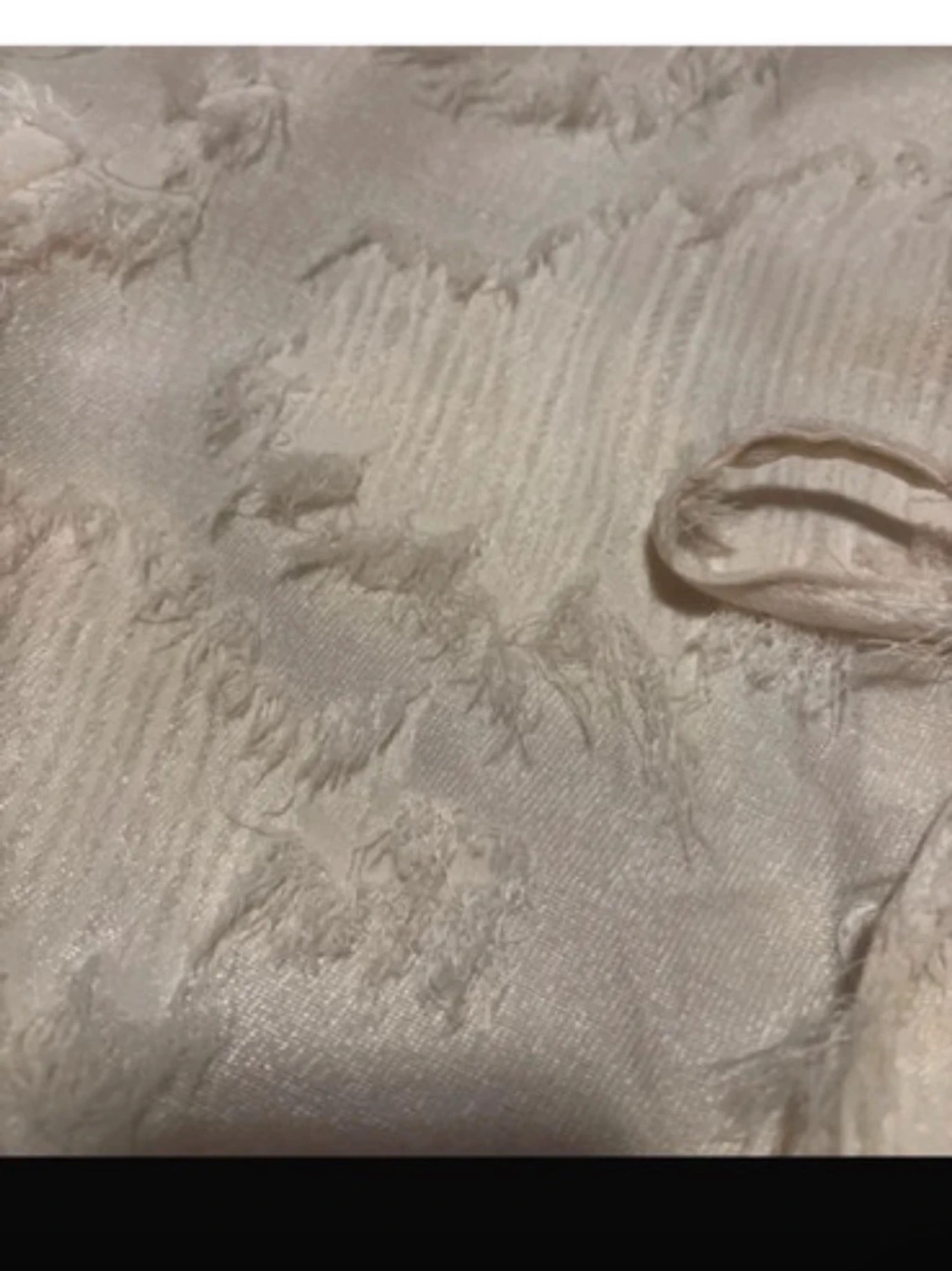 Krämvit omlottblus med knytband - 1