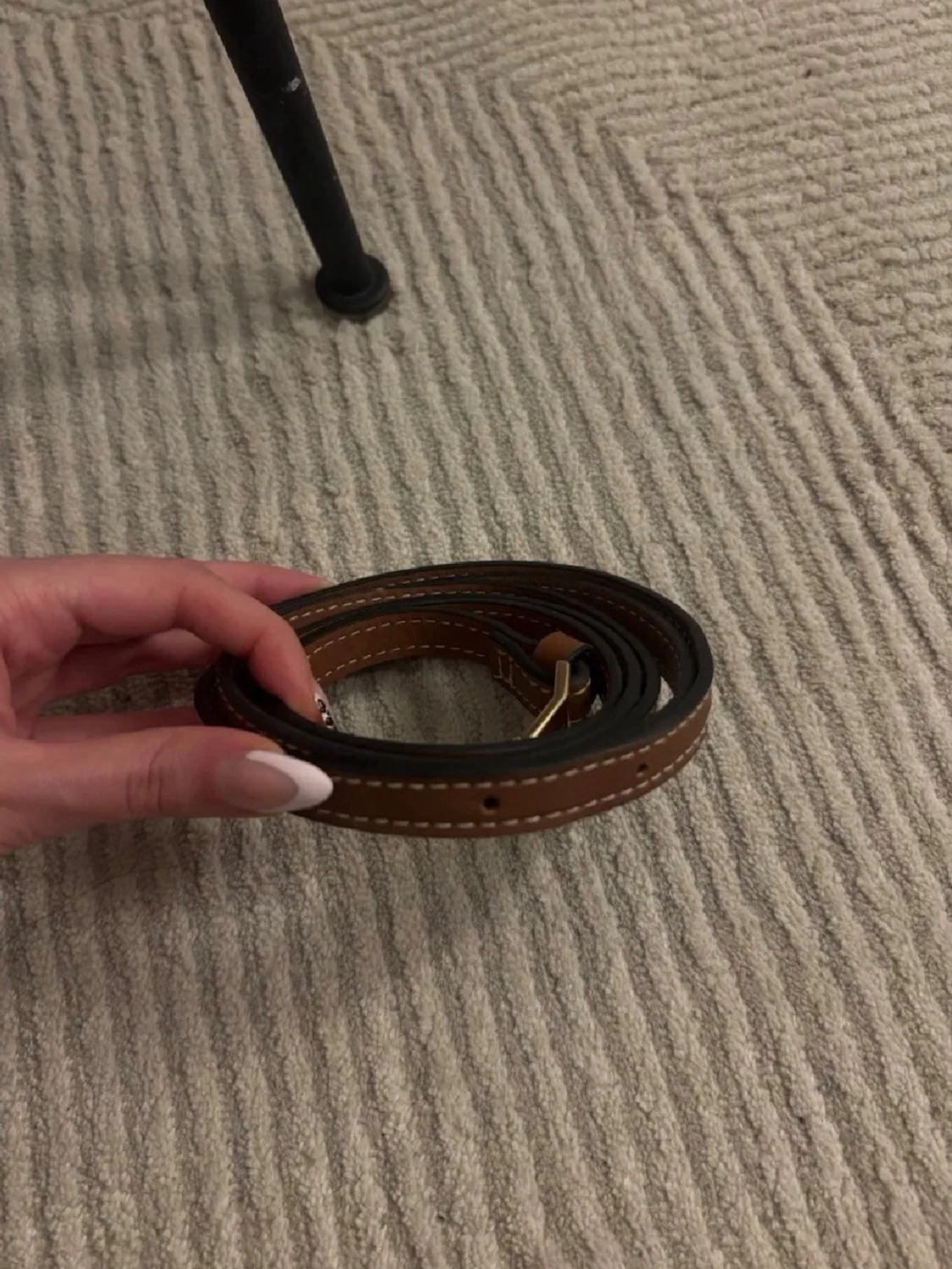 Slutsåld H&M - Brun och beige handväska i läder och strå - 6