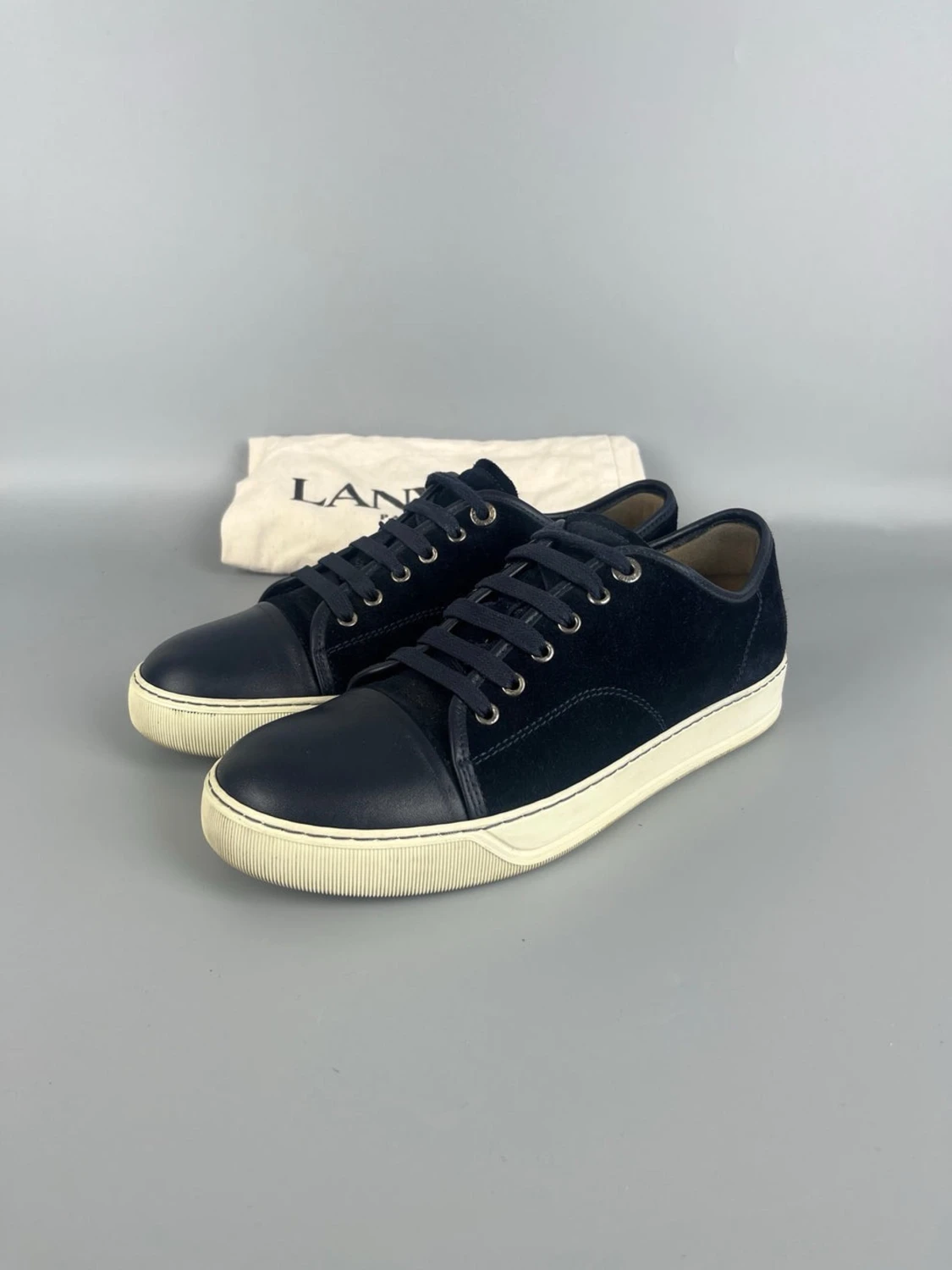 Mörkblå Lanvin Skor Dbb1 Nappa Cap Toe - 1