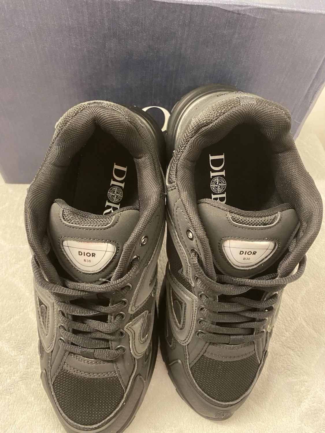 Svarta D10R sneakers med mesh och läder - 2