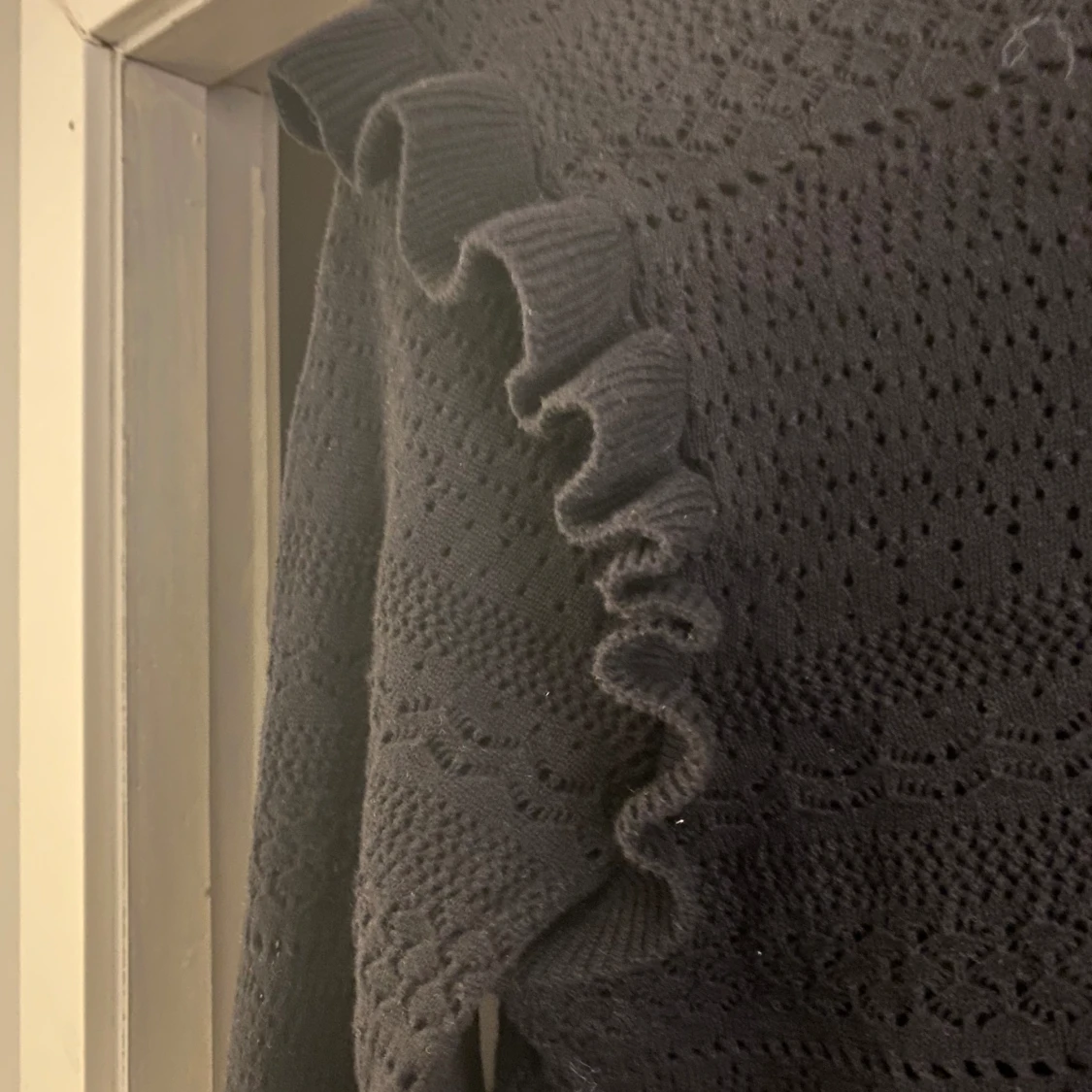 Söt stickad volang tröja - 91