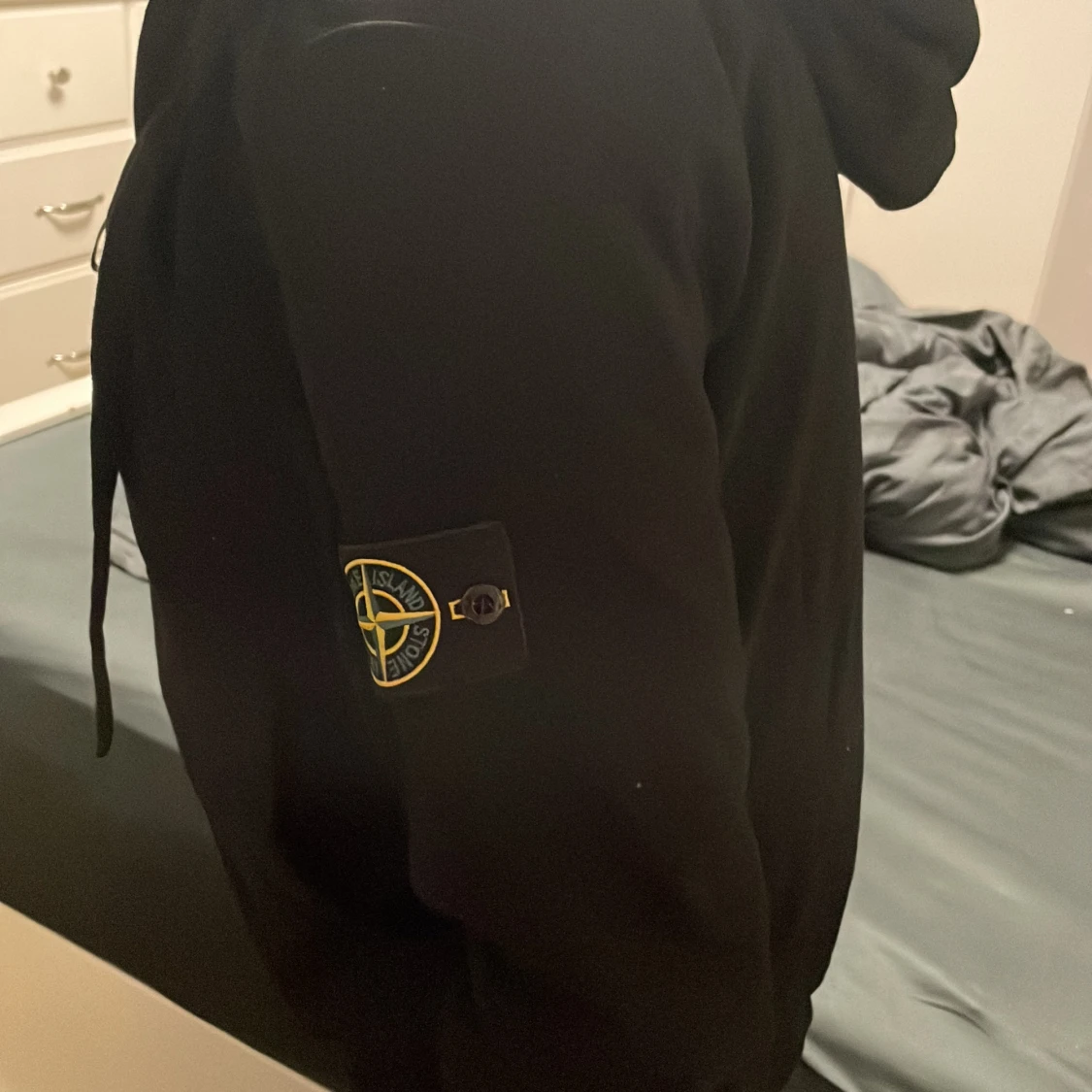 Stone island zip hoodie svart - 90