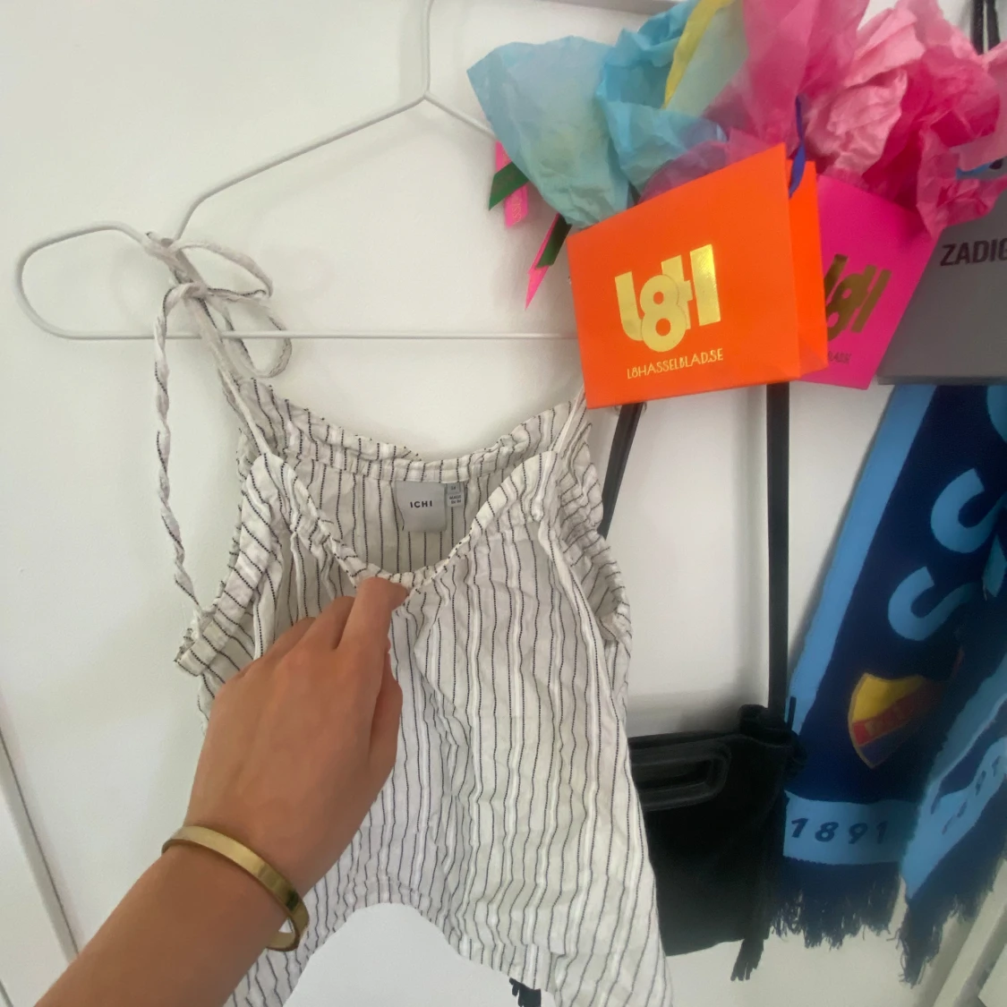 Randig blus/linne - 90