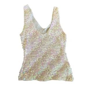 Vit paljett linne - Kontakta vid intresse <3