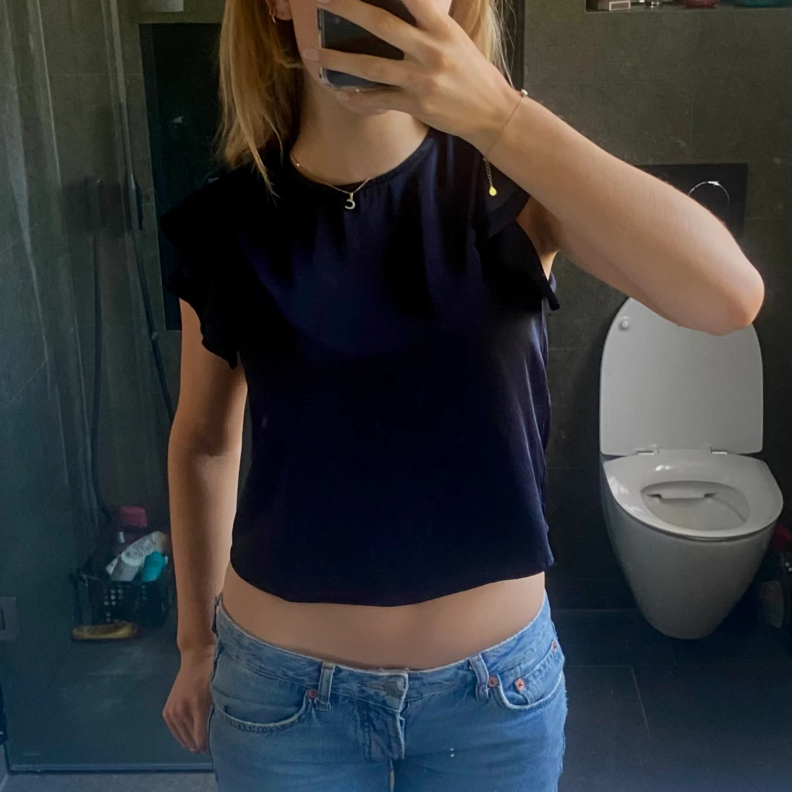 Svart siden blus❤️ - 90