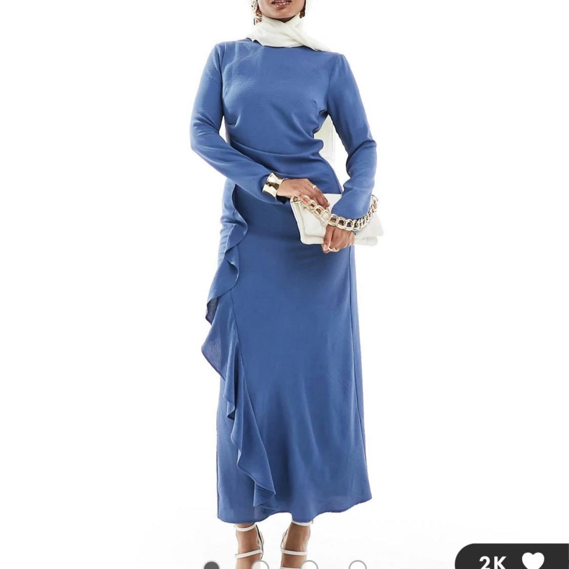 Långärmad maxiklänning