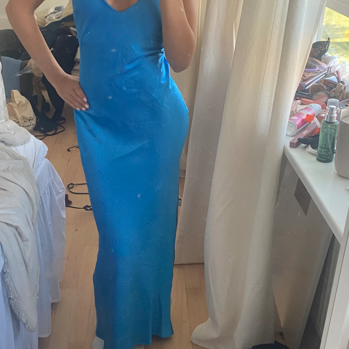 Blå maxi klänning  - 90